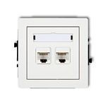 Gniazdo komputerowe 2xRJ45 kat. 6 ekranowane DECO Gniazdo komputerowe 2xRJ45 kat. 6 ekranowane DECO