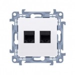 Gniazdo komputerowe podw. RJ45 kat 5e Simon10 Gniazdo komputerowe podw. RJ45 kat 5e Simon10
