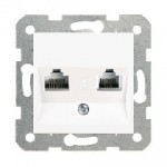 Gniazdo teleinformatyczne 1xRJ11 + 1xRJ45 KARRE Gniazdo teleinformatyczne 1xRJ11 + 1xRJ45 KARRE