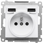 Gniazdo zu z ładowarką 2 x USB Simon 55 Gniazdo zu z ładowarką 2 x USB Simon 55