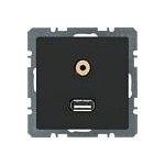 Gniazdo USB/3.5 mm audio Berker Q.1 / Q.3 / Q.7 Gniazdo USB/3.5 mm audio Berker Q.1 / Q.3 / Q.7