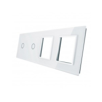 Panel szklany 1+1+ podwójne miejsce na gniazda LIVOLO Panel szklany 1+1+ podwójne miejsce na gniazda LIVOLO