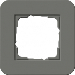 Gira E3 Ramka pojedyncza ciemnoszary - biały połysk Soft Touch 0211413