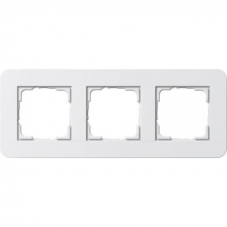 Gira E3 Ramka potrójna czysta biel z połyskiem podstawa czysta biel 0213410