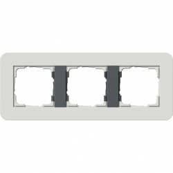 Gira E3 Ramka potrójna jasnoszary - antracyt Soft Touch 0213421