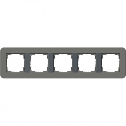 Gira E3 Ramka pięciokrotna ciemnoszary - antracyt Soft Touch 0215423