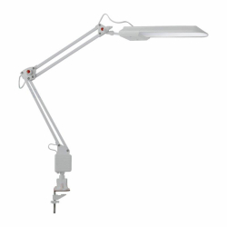 Kanlux lampka biurkowa HERON II LED W neutralna biała, 4000K, max 4,8W, 430lm, biała, wyłącznik w obudowie, można przytwierdzić do blatu / półki