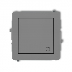 Karlik DECO przycisk zwierny światło szary mat PODTYNKOWY bez ramki IP20 10AX 250V 27DWP-5