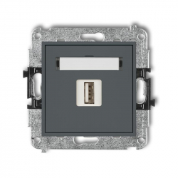 Karlik MINI Gniazdo pojedyncze USB-AA 3.0 grafitowy mat 28MGUSB-5