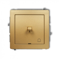 Karlik DECO Przycisk zwierny dzwonek w stylu amerykańskim złoty PODTYNKOWY bez ramki IP 20 10AX 250V 29DWPUS-4