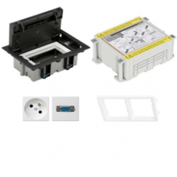 KONTAKT SIMON FLOOR BOX puszka podłogowa 1x gniazdo pojedyncze z/u + 1x gniazdo VGA + kaseta do wylewki