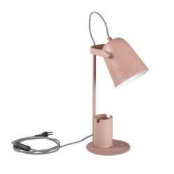 Kanlux lampka biurkowa RAIBO E27 PK różowa, organizer z uchwytem na lelefon lub okulary