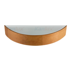 Kanlux kinkiet JASMIN G/O-W złoty dąb, drewniana obudowa, mleczne szkło, wym. 407x116mm