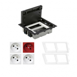 KONTAKT SIMON FLOOR BOX puszka podłogowa 3x gniazdo pojedyncze z/u + 1x gniazdo DATA z/u do podłóg technicznych ( podniesionych )