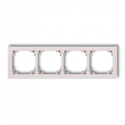 Karlik DECO Ramka uniwersalna poczwórna z tworzywa DECO Pastel Matt pudrowy róż PODTYNKOWY produkt na zamówienie IP 20 40DR-4