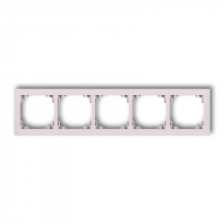 Karlik DECO Ramka uniwersalna 5-krotna z tworzywa DECO Pastel Matt pudrowy róż PODTYNKOWY produkt na zamówienie IP 20 40DR-5