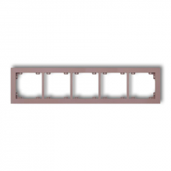 Karlik DECO Ramka uniwersalna 5-krotna z tworzywa DECO Pastel Matt lawendowy PODTYNKOWY produkt na zamówienie IP 20 42DR-5