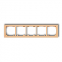 Karlik DECO Ramka uniwersalna 5-krotna z tworzywa DECO Pastel Matt brzoskwiniowy PODTYNKOWY produkt na zamówienie IP 20 45DR-5