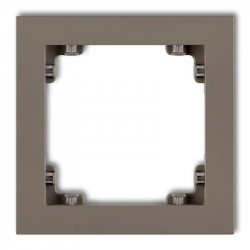 Karlik DECO Ramka uniwersalna pojedyncza  z tworzywa DECO Pastel Matt czekoladowy PODTYNKOWY produkt na zamówienie IP 20 49DR-1