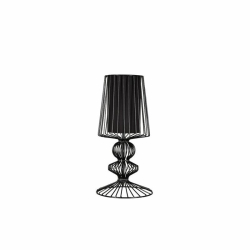 Nowodvorski oprawa stołowa AVEIRO S E27 x 1 Stal lakierowana Tkanina Czarny ~220-230 V MAX: 1x40W