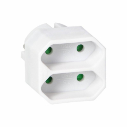Orno Rozgałęźnik 2x2P euro, biały