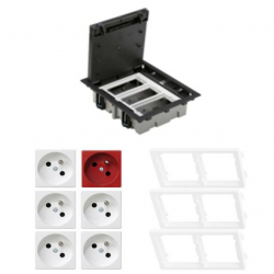 KONTAKT SIMON FLOOR BOX puszka podłogowa 5x gniazdo pojedyncze z/u + 1x gniazdo DATA do podłóg technicznych ( podniesionych )