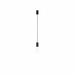 Nowodvorski lampa wisząca CYLINDER M GU10 x 1 Szkło Stal lakierowana Transparentny 220-230 V MAX: 10W only LED