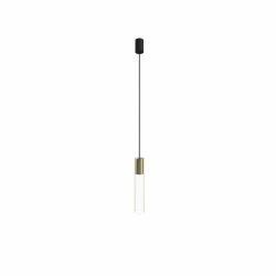 Nowodvorski lampa wisząca CYLINDER L GU10 x 1 Szkło Lity mosiądz Transparentny 220-230 V MAX: 10W only LED