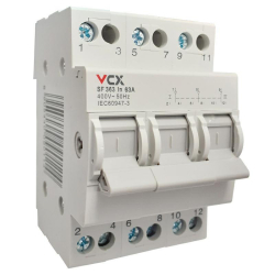 VCX Przełącznik zasilania sieć-agregat 1-0-2 3P 63A SF363