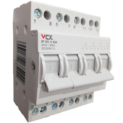 VCX Przełącznik modułowy sieć-agregat 1-0-2 4P 63A