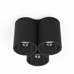 Nowodvorski oprawa natynkowa EYE TONE GU10 x 3 Stal lakierowana Tworzywo sztuczne ABS Czarny 220-230 V MAX: 10W only LED