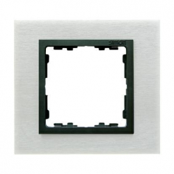 Kontakt Simon Simon 82 Nature Ramka  1-krotna Nature-metal, Inox mat / pierścień grafit