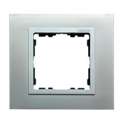 Kontakt Simon Simon 82 Nature Ramka  1-krotna Nature-metal, Aluminium / pierścień aluminium mat