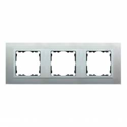 Kontakt Simon Simon 82 Nature Ramka  3-krotna Nature-metal, Aluminium / pierścień aluminium mat