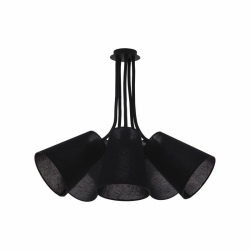 Nowodvorski oprawa przysufitowa FLEX SHADE E27 x 5 Tkanina Peszel Czarny ~220-230 V MAX: 5x60W