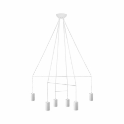 Nowodvorski lampa wisząca IMBRIA GU10 x 6 Stal lakierowana Przewód w oplocie Biały ~220-230 V MAX: 35W