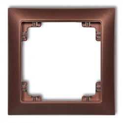 Karlik DECO Ramka uniwersalna pojedyncza  z tworzywa DECO Soft brązowy metalik PODTYNKOWY  IP 20 9DRSO-1