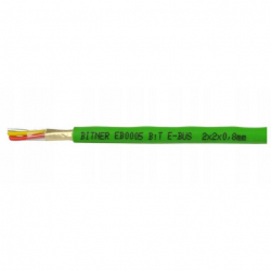 Kabel do transmisji danych BiTLAN 1m BiT E-BUS 2x2x0,8mm PCV EB0005 klasa Eca /bębnowy/