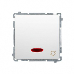KONTAKT-SIMON Basic Przycisk dzwonek z podświetleniem biały BMD1L.01/11