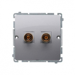 KONTAKT-SIMON Basic Gniazdo głośnikowe do jednej kolumny stal inox BMGL2.02/21