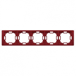 KONTAKT-SIMON Basic NEOS Ramka pięciokrotna rubinowy BMRC5/033