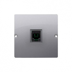 KONTAKT-SIMON Basic Gniazdo pojedyncze telefoniczne RJ11 stal inox BMTU.01/21