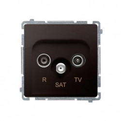 KONTAKT-SIMON Basic Gniazdo R/TV/SAT przelot. czekoladowy BMZAR-SAT10/P.01/47
