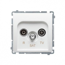 KONTAKT-SIMON Basic Gniazdo R/TV/SAT przelotowe białe BMZAR-SAT10/P.01/11