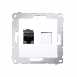 KONTAKT-SIMON Simon54 Gniazdo poj. komp. RJ45 kat.6 białe D61E.01/11