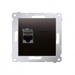 KONTAKT-SIMON Simon54 Gniazdo poj. komp. RJ45 kat.6 antracyt D61E.01/48