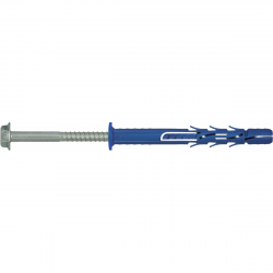 Rawlplug FF1 Kołek ramowy poliamidowy 10x300mm z kołnierzem, wkręt ocynk galwaniczny /10szt/