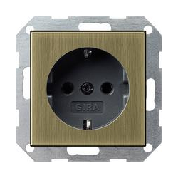 Gira Gniazdo SCHUKO System 55 brąz/czarn y