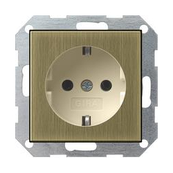 Gira Gniazdo SCHUKO System 55 brąz/kremo wy