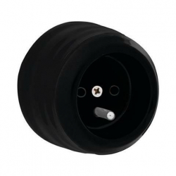 Premiumlux OLDLINE Gniazdo natynkowe z uziemieniem czarne ceramiczne